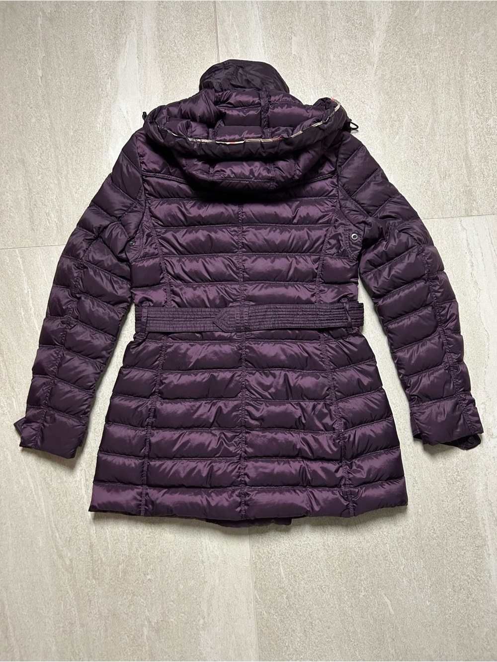 BURBERRY BRIT DOUBLE BREASTED DOWN PUFFER COAT SIZE MEDIUM - Picture 7 of 16